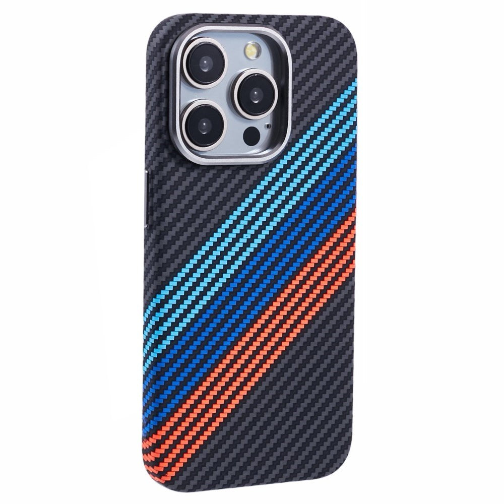 EIDERWOOD Patterned Carbon Case - iPhone 14 Pro - MagSafe Compatible - Colorful Stripes