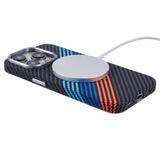 EIDERWOOD Patterned Carbon Case - iPhone 14 Pro - MagSafe Compatible - Colorful Stripes