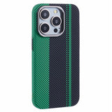 EIDERWOOD Patterned Carbon Case - iPhone 14 Pro - MagSafe Compatible - Green/Black