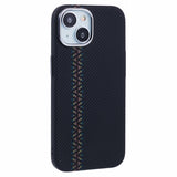 EIDERWOOD Patterned Carbon Case - iPhone 13 - MagSafe Compatible - Dark ZigZag Pattern