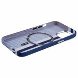 EIDERWOOD Patterned Carbon Case - iPhone 13 - MagSafe Compatible - Blue Stripes