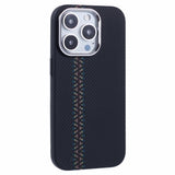 EIDERWOOD Patterned Carbon Case - iPhone 13 Pro - MagSafe Compatible - Dark ZigZag Pattern