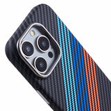 EIDERWOOD Patterned Carbon Case - iPhone 12/12 Pro - MagSafe Compatible - Colorful Stripes