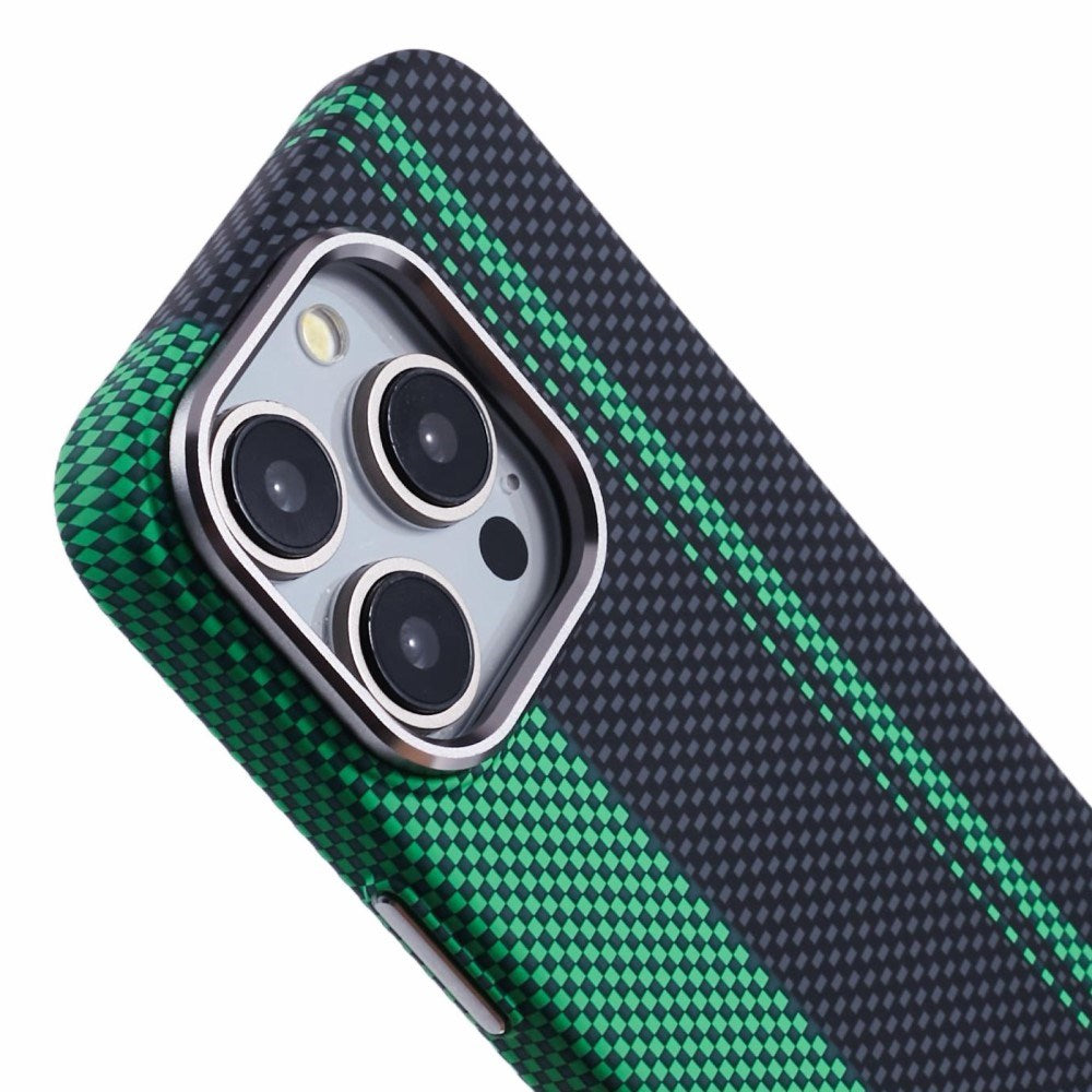 EIDERWOOD Patterned Carbon Case - iPhone 12/12 Pro - MagSafe Compatible - Green/Black