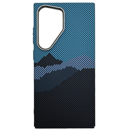 EIDERWOOD Patterned Carbon Case - Samsung Galaxy S23 Ultra - MagSafe Compatible - Blue Peak