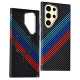 EIDERWOOD Patterned Carbon Case - Samsung Galaxy S23 Ultra - MagSafe Compatible - Colorful Stripes