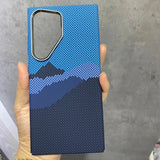 EIDERWOOD Patterned Carbon Case - Samsung Galaxy S24 Ultra - MagSafe Compatible - Blue Peak