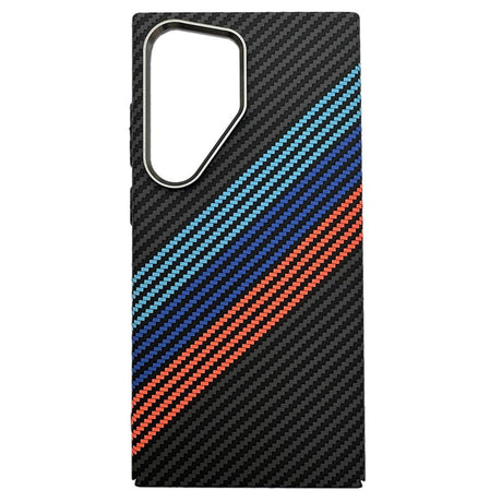 EIDERWOOD Patterned Carbon Case - Samsung Galaxy S24 Ultra - MagSafe Compatible - Colorful Stripes