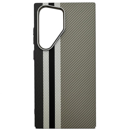 EIDERWOOD Patterned Carbon Case - Samsung Galaxy S24 Ultra - MagSafe Compatible - Grey Stripes