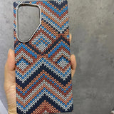 EIDERWOOD Patterned Carbon Case - Samsung Galaxy S24 Ultra - MagSafe Compatible - Retro Pattern