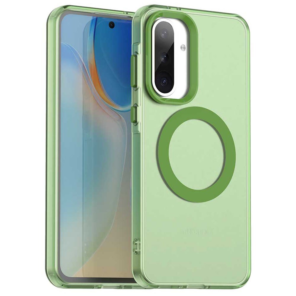 EIDERWOOD Samsung Galaxy A36 (5G) Hybrid Plastic Case - MagSafe Compatible - Transparent / Green