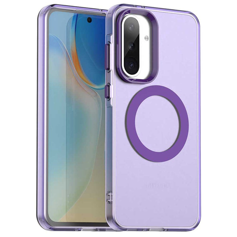 EIDERWOOD Samsung Galaxy A36 (5G) Hybrid Plastic Case - MagSafe Compatible - Transparent / Purple