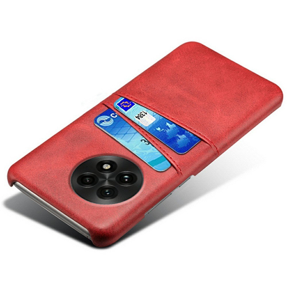 EIDERWOOD OnePlus 13 Faux Leather Case with Built-in Cardholder - Red