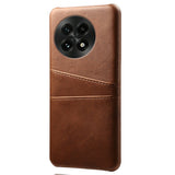 EIDERWOOD OnePlus 13 Faux Leather Case with Built-in Cardholder - Brown