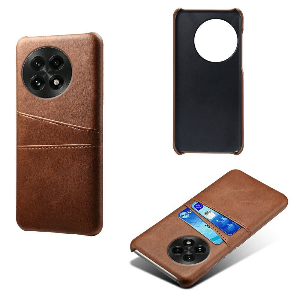 EIDERWOOD OnePlus 13 Faux Leather Case with Built-in Cardholder - Brown