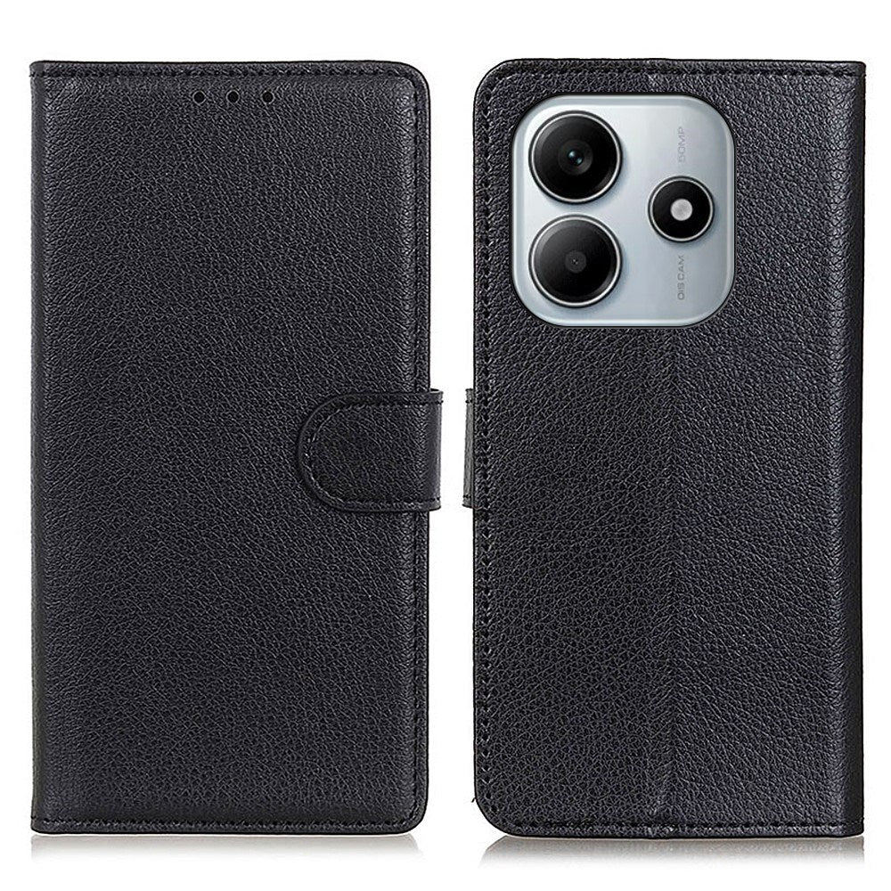 EIDERWOOD Xiaomi Redmi Note 14 (4G) Faux Leather Flip Case with Cardholder & Stand Function - Black