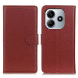 EIDERWOOD Xiaomi Redmi Note 14 (4G) Faux Leather Flip Case with Cardholder & Stand Function - Brown