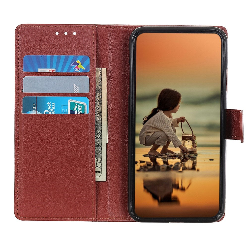 EIDERWOOD Xiaomi Redmi Note 14 (4G) Faux Leather Flip Case with Cardholder & Stand Function - Brown