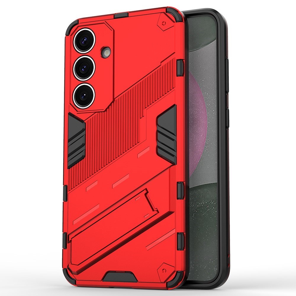 EIDERWOOD Samsung Galaxy S25+ (Plus) Rugged Case with Built-in Kickstand - Red