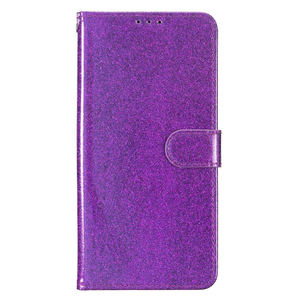 EIDERWOOD Samsung Galaxy A36 (5G) Leather Flip Case with Wallet & Strap - Glitter - Purple
