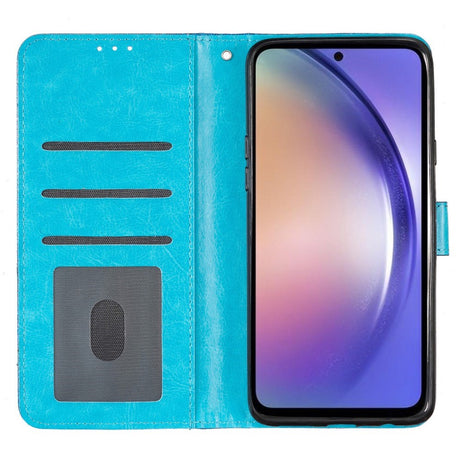 EIDERWOOD Samsung Galaxy A36 (5G) Leather Flip Case with Wallet & Strap - Glitter - Blue