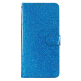 EIDERWOOD Samsung Galaxy A36 (5G) Leather Flip Case with Wallet & Strap - Glitter - Blue