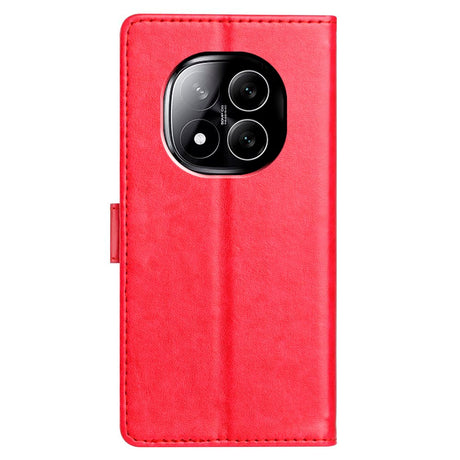 EIDERWOOD Xiaomi Redmi Note 14 Pro (5G) / Poco X7 Faux Leather Flip Case with Strap - Red