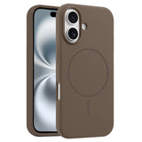 EIDERWOOD iPhone 16 Silicone Case - MagSafe Compatible - Brown