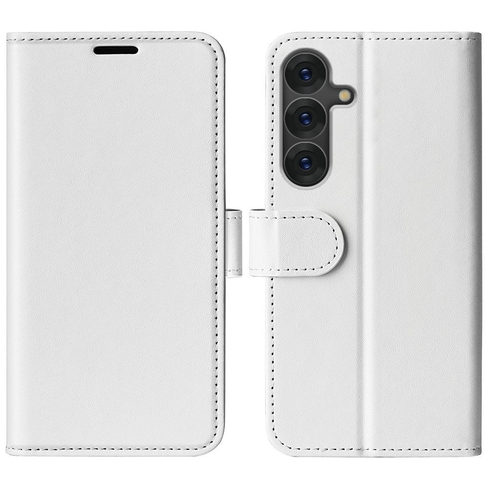 EIDERWOOD Samsung Galaxy S25+ (Plus) Faux Leather Flip Case with Cardholder & Stand Function - White
