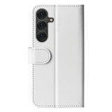 EIDERWOOD Samsung Galaxy S25+ (Plus) Faux Leather Flip Case with Cardholder & Stand Function - White