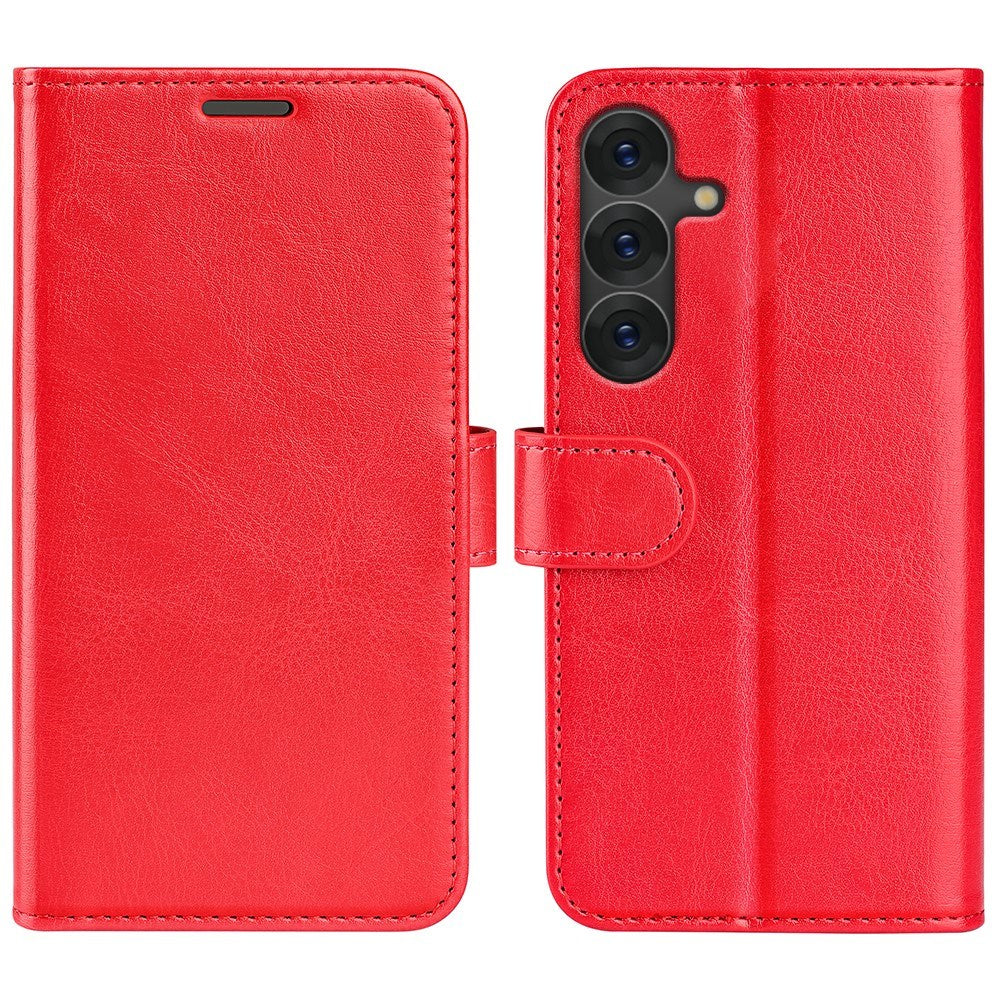 EIDERWOOD Samsung Galaxy S25+ (Plus) Faux Leather Flip Case with Cardholder & Stand Function - Red
