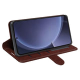 EIDERWOOD Samsung Galaxy S25+ (Plus) Faux Leather Flip Case with Cardholder & Stand Function - Brown