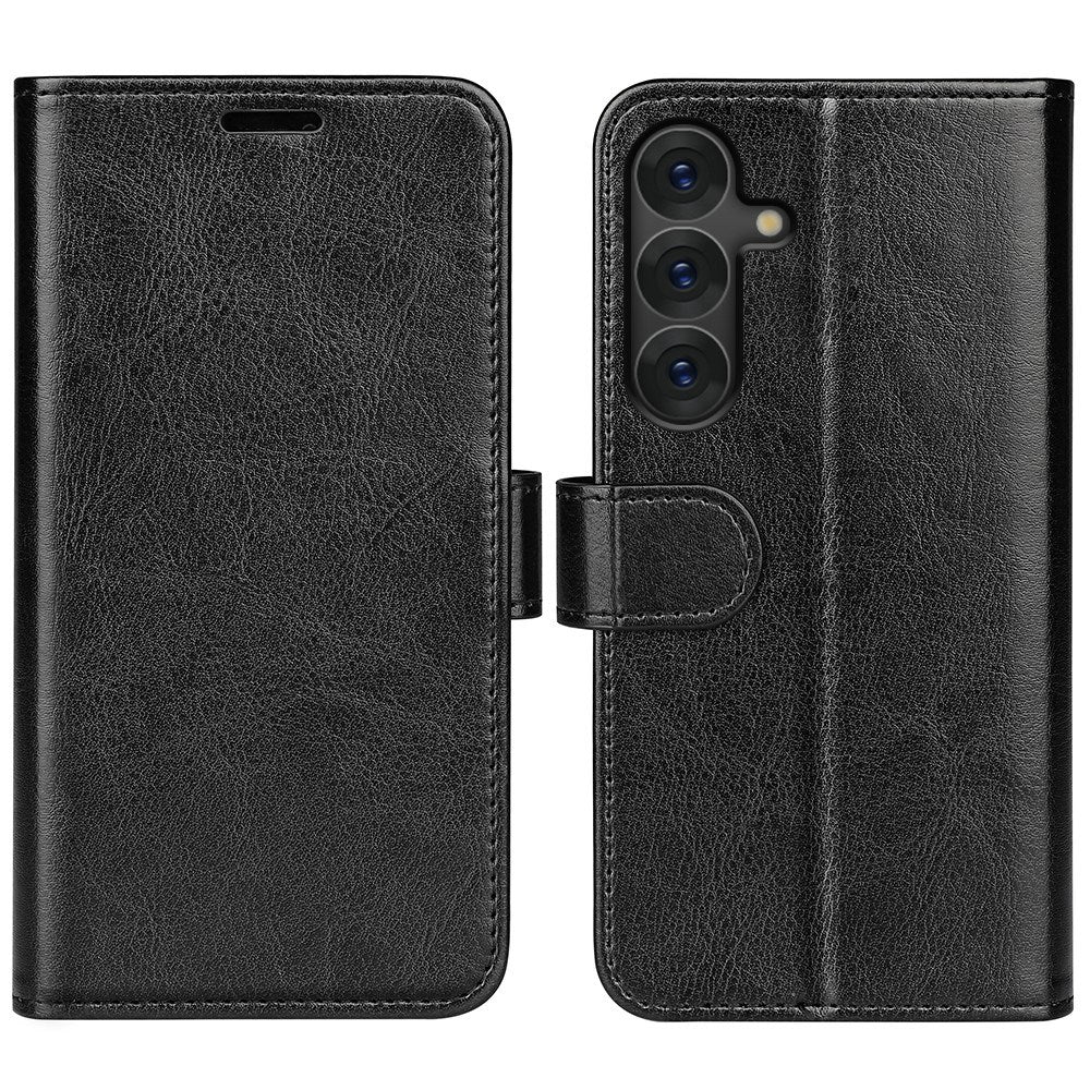 EIDERWOOD Samsung Galaxy S25 Faux Leather Flip Case with Cardholder & Stand Function - Black