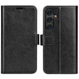 EIDERWOOD Samsung Galaxy S25 Faux Leather Flip Case with Cardholder & Stand Function - Black