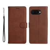 EIDERWOOD Google Pixel 9a Faux Leather Flip Case with Cardholder & Strap - Brown