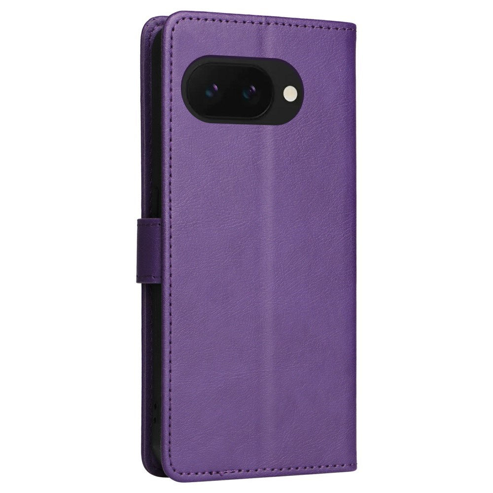 EIDERWOOD Google Pixel 9a Faux Leather Flip Case with Cardholder & Strap - Purple