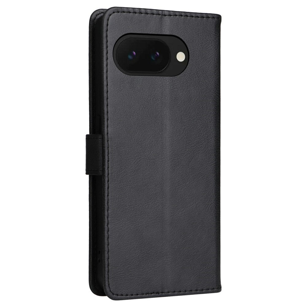 EIDERWOOD Google Pixel 9a Faux Leather Flip Case with Cardholder & Strap - Black