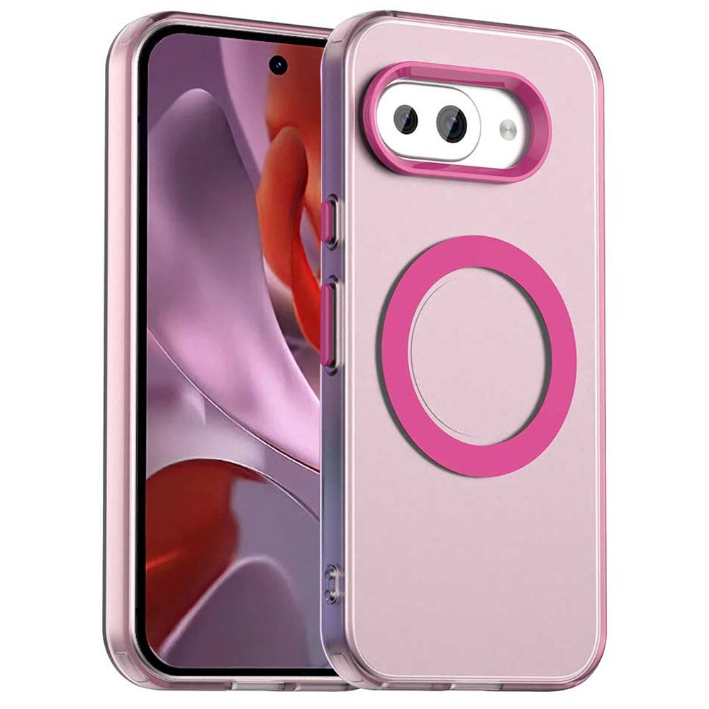 EIDERWOOD Google Pixel 9a Hybrid Plastic Case - MagSafe Compatible - Transparent / Pink