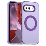 EIDERWOOD Google Pixel 9a Hybrid Plastic Case - MagSafe Compatible - Transparent / Purple