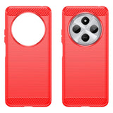 EIDERWOOD Xiaomi Redmi 14C Brushed Carbon Fiber Flexible Plastic Case - Red