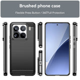 EIDERWOOD Xiaomi 15 Pro Brushed Carbon Fiber Flexible Plastic Case - Black