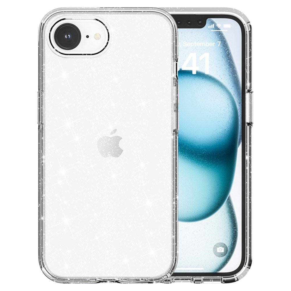 EIDERWOOD iPhone 16e Hybrid Glitter Plastic Case - MagSafe Compatible - White