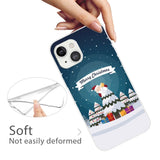 iPhone 14 Flexible Plastic Christmas Case - Christmas Tree and Gifts