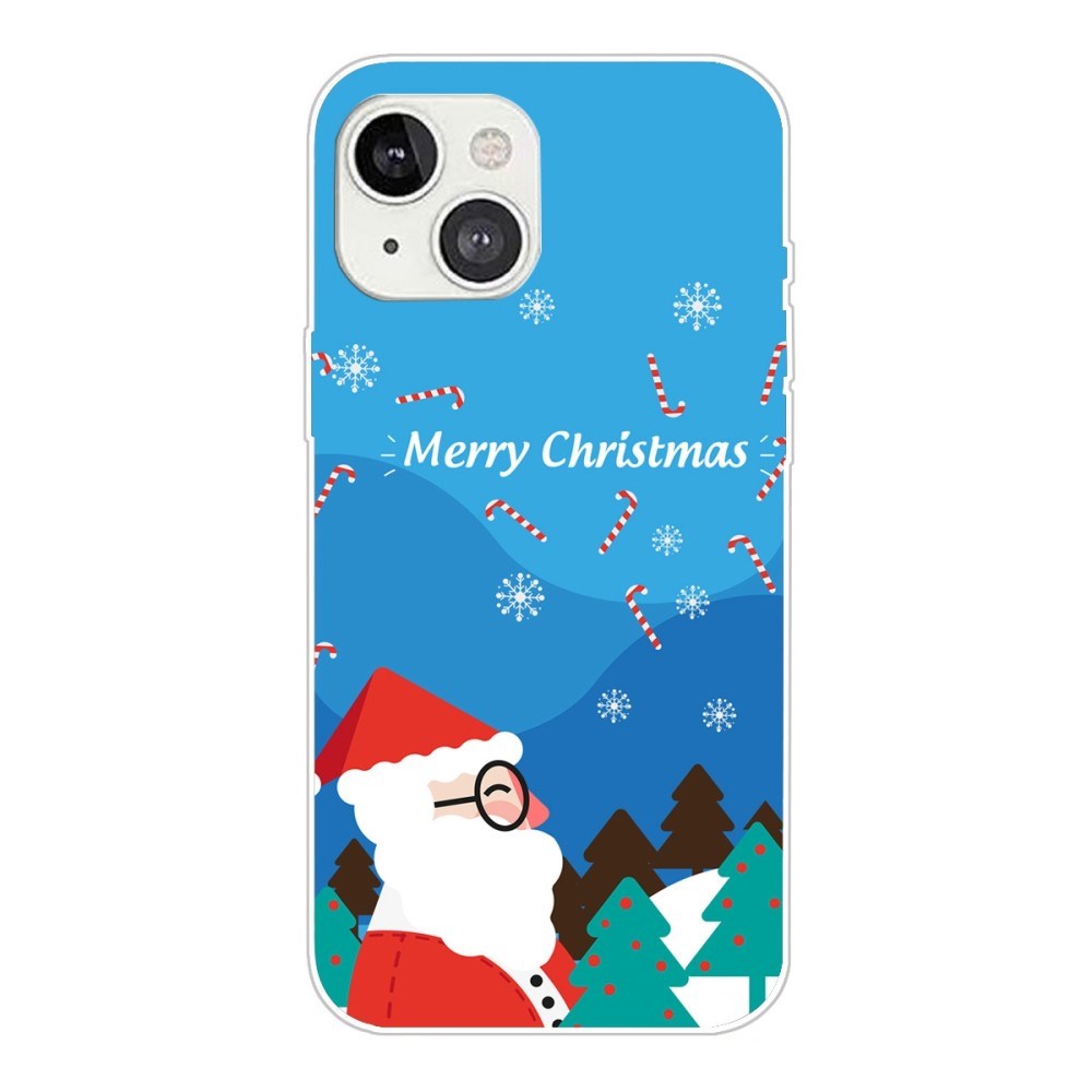 iPhone 14 Flexible Plastic Christmas Case - Santa Claus with Glasses