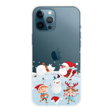 iPhone 14 Pro Flexible TPU Christmas Case - Snowball Fight