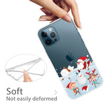 iPhone 14 Pro Flexible TPU Christmas Case - Snowball Fight