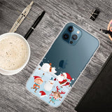 iPhone 14 Pro Flexible TPU Christmas Case - Snowball Fight