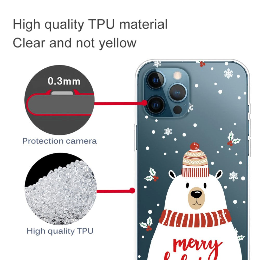 iPhone 14 Pro Flexible TPU Christmas Case - Christmas Bear