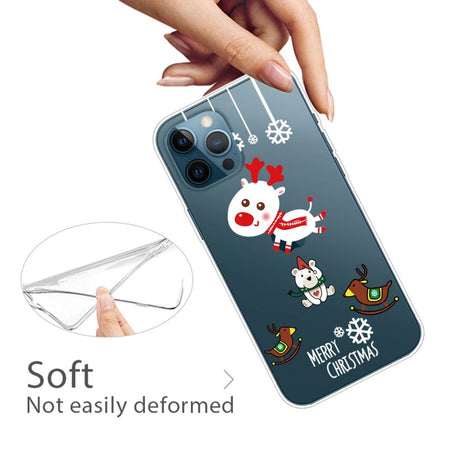 iPhone 14 Pro Flexible TPU Christmas Case - Christmas Reindeer