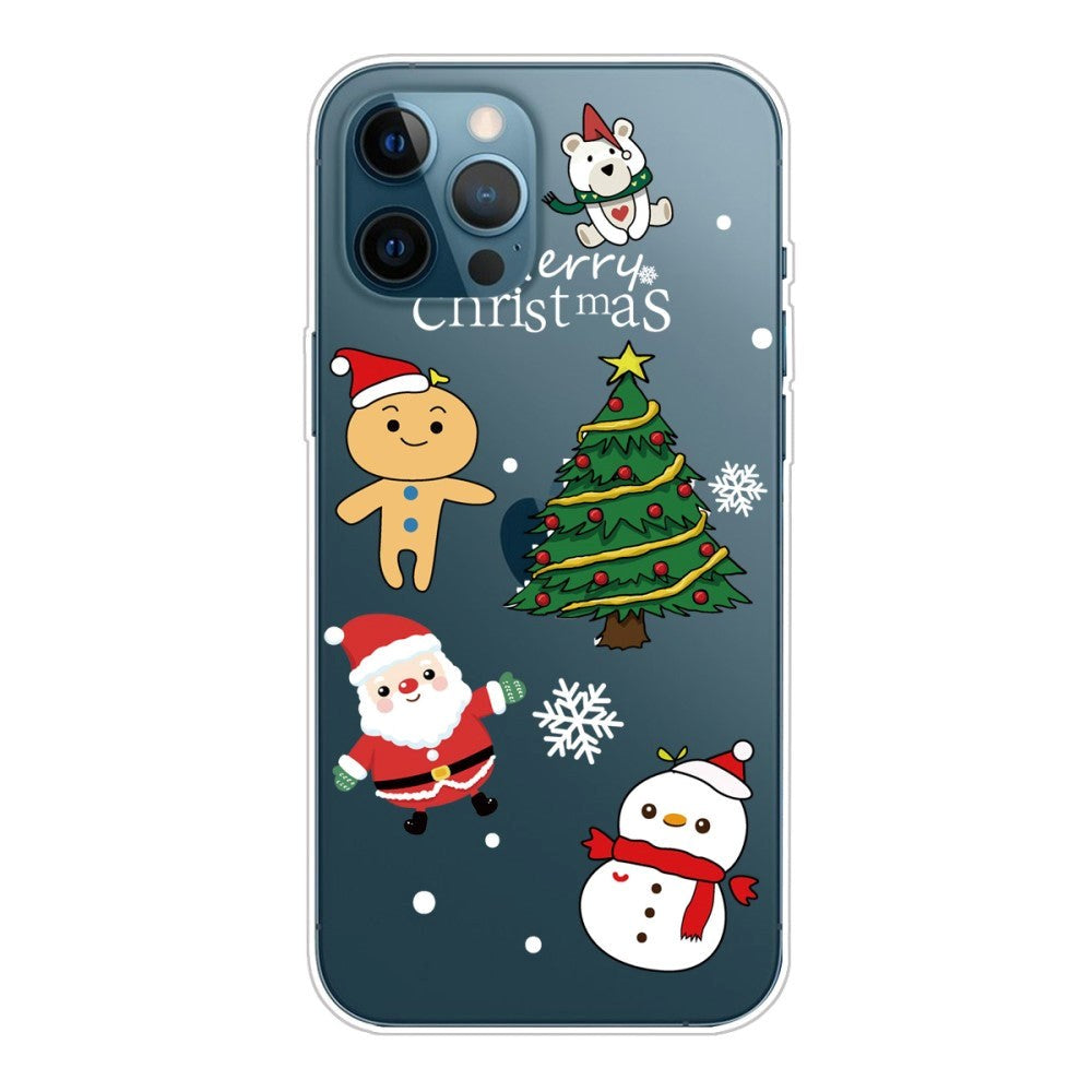 iPhone 14 Pro Flexible TPU Christmas Case - Cute Christmas Figures